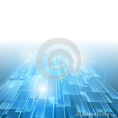 Abstract blue technology new future concept background Vector Illustration