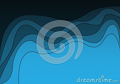 Abstract blue tone wave overlap with blank space for text place design modern background vector Vector Illustration