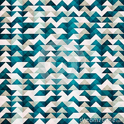 Abstract blue triangle seamless pattern Vector Illustration