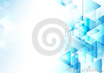 Abstract blue triangles repeating with space for your text Vector Illustration