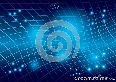 Abstract blue warped background - vector Vector Illustration