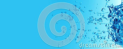 Abstract Blue Water bubble drops splash background Stock Photo