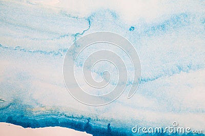 Abstract blue watercolor background Stock Photo