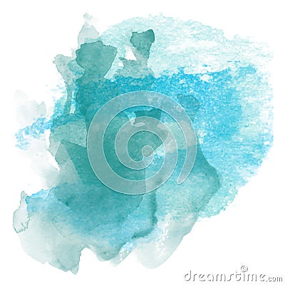Abstract blue watercolor splash design, editable, versatile Vector Illustration