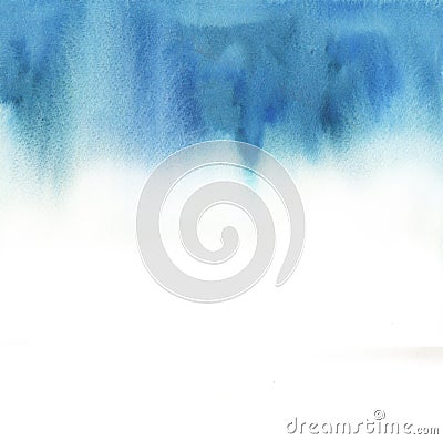 Watercolor absrtract gradient blue Stock Photo