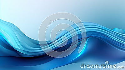 Abstract blue wave background aesthetic marvelous scenery design Stock Photo