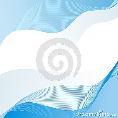 Abstract Blue Wave background vector illustration . Vector Illustration