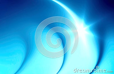 Abstract blue wave gradient blur background. Stock Photo