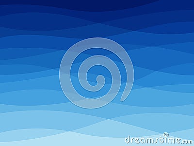 Abstract blue wave. Water waves, flowing wavy lines, dynamic sea elements, ocean or river wallpaper design. Vector Vector Illustration