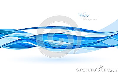 Abstract blue waves - data stream concept. Vector Illustration Vector Illustration