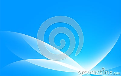 Abstract Blue Waves for Peaceful Design Vector Illustration