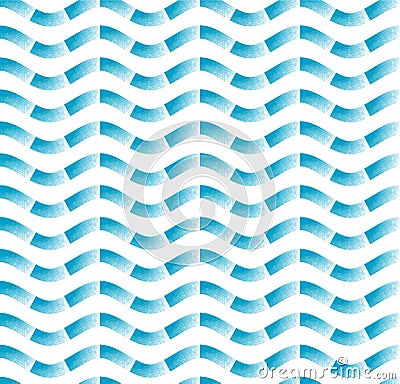 Abstract blue waves seamless pattern. Vector Illustration