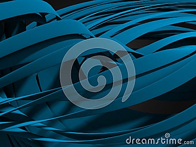 Abstract Blue Waves Stripe Pattern Background Stock Photo