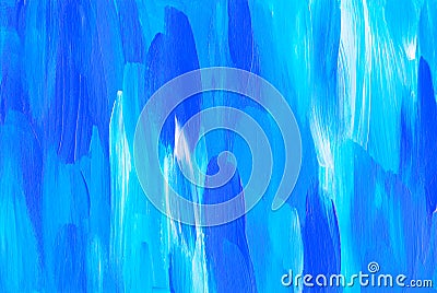 Abstract blue and white art painting background texture. Multicolored abstraction. Conceptual artwork Stock Photo