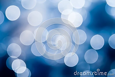 Abstract blue and white circular bokeh background Stock Photo