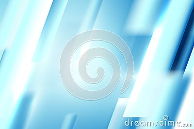 Abstract blue and white rectangles shape and High speed digital hi tech concept on soft blue background technology Vector Illustration