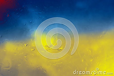 Abstract blue and yellow background Stock Photo