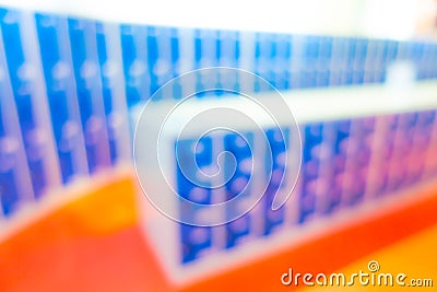 Abstract blur Ascending Blue Lockers . Stock Photo