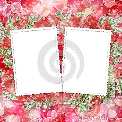 Abstract blur boke background with paper frame Stock Photo