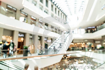 Abstract blur with bokeh and defocused shopping mall in deparment store Stock Photo