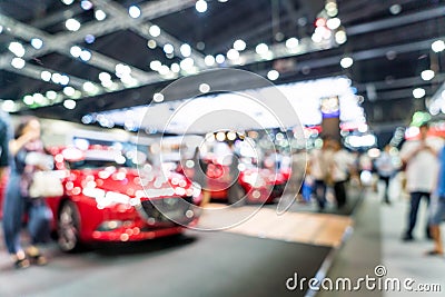 Abstract blur and defocused car and motor exhibition show event Stock Photo