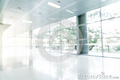 abstract blur and defocused in empty office building with glass Stock Photo