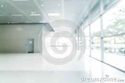 abstract blur and defocused in empty office building with glass Stock Photo
