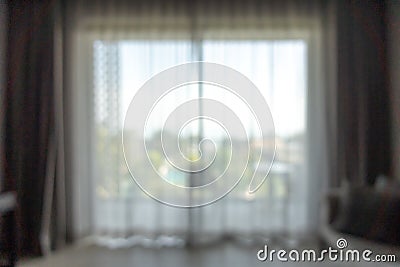 abstract blur empty curtain in room Stock Photo