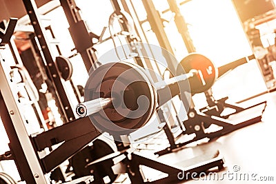 Abstract blur fitness gym background Stock Photo