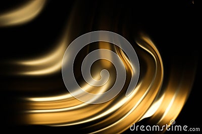 Abstract blur image of gold luxury cloth or liquid wave or wavy silk texture satin velvet material or luxurious Christmas backgrou Stock Photo