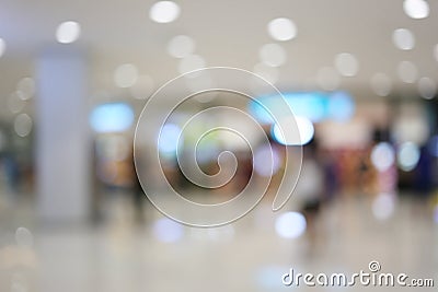 Abstract blur interior background or defocused shopping mall of department store Stock Photo