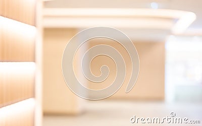 Abstract blur reception hall corridor in business office building Stock Photo