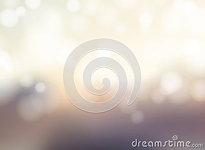 Abstract blurred background with bokeh sparkling lights. Vector Illustration