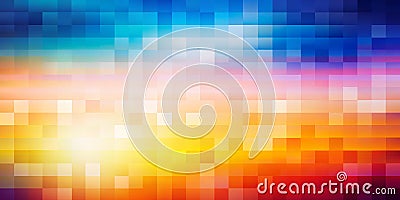 abstract blurred background in pixel version Generative By AI Stock Photo