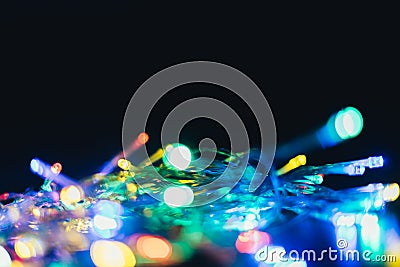 Abstract blurred christmas ligth background Stock Photo