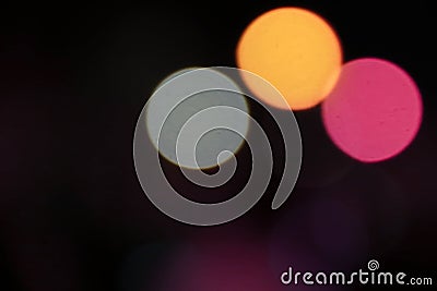 Abstract blurred circle bokeh lights backgrounds, Colorful bokeh of city night light Stock Photo