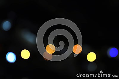 Abstract blurred circle bokeh lights backgrounds, Colorful bokeh of city night light Stock Photo