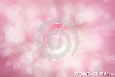 Abstract blurred color and bokeh background, pink and white. Stock Photo