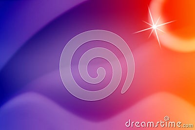 Shiny Sparkle and Curves in Colorful Blurred Background Stock Photo