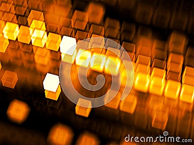 Abstract blurred cubes - digitally generated image Stock Photo