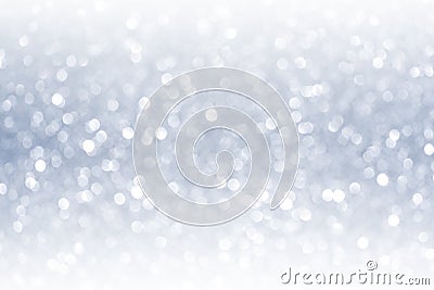 Abstract blurred fancy silver and white glitter sparkle confetti with gradient light reflect for background usage Stock Photo