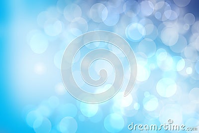 Abstract blurred fresh vivid spring summer light delicate pastel blue white bokeh background texture with bright circular soft Cartoon Illustration