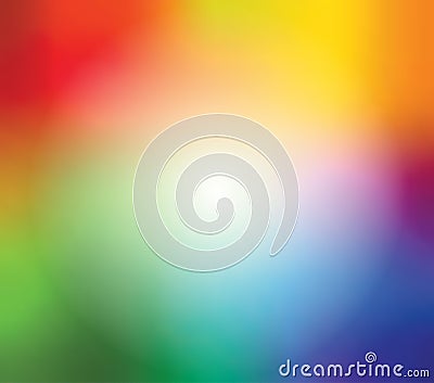Abstract blurred gradient mesh background in bright rainbow colors. Colorful smooth banner template. Easy editable soft Vector Illustration