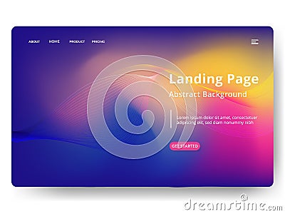 Abstract blurred holographic gradient effect background. Concepts for website and mobile app development Vector Illustration