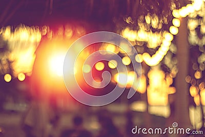 Abstract blurred light in silhouette summer holiday Stock Photo