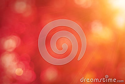 Abstract blurred red color for background, Blur festival lights outdoor and pink bubble focus texture decoration for celebration Stock Photo