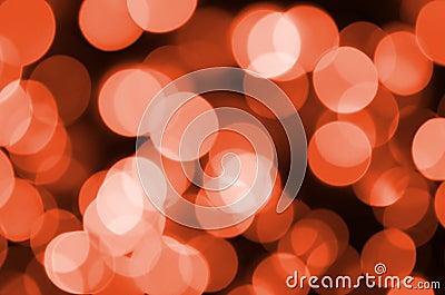 Abstract blurred of red glittering shine bulbs lights background. Blur of Christmas wallpaper decorations concept Stock Photo