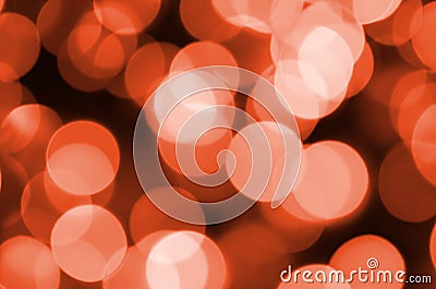 Abstract blurred of red glittering shine bulbs lights background. Blur of Christmas wallpaper decorations concept Stock Photo