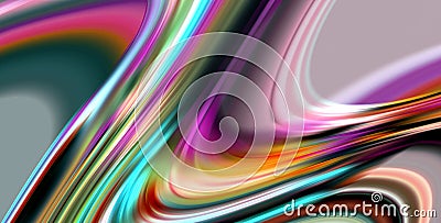 Abstract blurred rainbow smooth lines, vivid waves lines, contrast abstract background Stock Photo