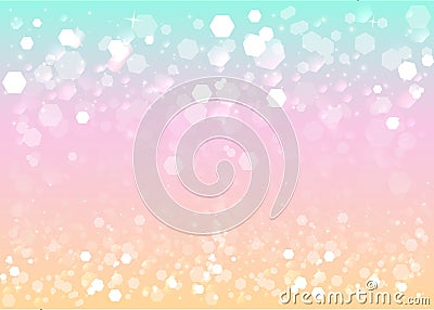 Abstract blurred soft focus bokeh of bright pink and yellow and blue background Vector Illustration